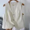 901# Tampoco quiero que me alaben todo el tiempo, ¡configúralo! Chaleco fresco sin mangas de lino con diseño estilo coreano