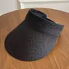 Viseras Solares de Paja para Mujer, Visera de Playa de Ala Ancha con Protección UV UPF 50+, Sombreros de Verano Plegables Ajustables para Viajar