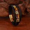 Pulsera Personalizada Ojo de Tigre para Hombre Pulsera de Cuerda de Cuero Multicapa Pulsera Pulsera Joyería de Mano de Acero Inoxidable Europeo y Americano con Hebilla Magnética para Hombre