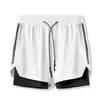 Shorts de Fitness Gymshark para Hombre Verano Correr Deportes Doble Capa Elásticos de Secado Rápido Exportación Venta al por Mayor Transfronteriza