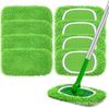 Popular Paño de Repuesto para Mopa Plana Swiffer Verde para Uso en el Hogar, Doble Uso para Seco y Húmedo, Paño de Mopa Giratorio