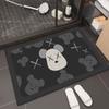 Tapete de piso suave de barro de diatomeas para baño, puerta de baño, absorbente, de secado rápido, antideslizante, tapete para pies, tapete para inodoro de baño