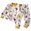 Conjunto de ropa de otoño para niños, ropa de casa de primavera y otoño para niños, ropa interior, pijamas de casa, ropa interior térmica para niñas pequeñas y niños pequeños