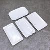Plato rectangular de cerámica blanca pura para uso comercial y doméstico, ideal para cenas frías, vajilla de hotel.