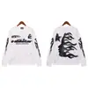 Marca Tendência High Street Europeia e Americana Hell Star Vintage Lavado Velho Casual Solto Manga Curta Moletom com Capuz Calças Terno