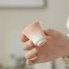 Xícara de Chá de Flor de Jasmim das Dinastias Tang e Song, Conjunto de Chá Kung Fu, Xícara Pequena de Cerâmica para Uso Doméstico, Design de Pétalas em Gradiente, Xícara Individual para Beber Chá