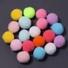 Bolas de felpa coloridas de poliéster de alta elasticidad, juguetes de bolas de felpa para bricolaje, ropa, sombreros, accesorios para prendas de vestir