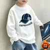 Sudadera Nueva para Niños 2026 Primavera y Otoño Niños Mediana y Grande Niños Holgada Suéter para Bebé Parte Superior con Felpa Adicional Capa Base Cálida