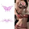 Pegatinas de Tatuaje para Chicas Atrevidas: Pegatinas Impermeables de Mariposa con Espinas para Pecho, Cintura y Abdomen