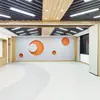 Divisória vertical móvel de face rasa e borda estreita para instituições de ensino, salas de atividades, compartimentação flexível, divisória rígida embrulhada para sala de conferências