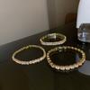 Moda Europea y Americana Pulsera de Personalidad Simple Nueva Primavera Pulsera Geométrica de Circonita Pulsera con Sensación de Diseño Elegante de Celebridad de Internet