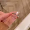 Nuevo Anillo Exquisito Estilo Chino Flor Turquesa Azul para Mujeres, Anillo de Moda Estilo Nacional Lujo Ligero, Anillo Apilable de Gama Alta para Mujeres
