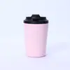 Superventas transfronterizo, taza de café de 12 oz, taza aislada de acero inoxidable 304 con escala, taza de leche portátil, taza de café conveniente
