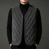 Chaleco de Pana para Hombre de Mediana Edad y Ancianos, Invierno con Forro de Borrego Espeso Aterciopelado, Ropa para Papá, Cuello en V Chal Cálido
