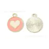 Amor Círculo Paloma de la Paz Joyería con Goteo de Aceite Accesorios Colgante de Aleación DIY Cadena para Teléfono Móvil Llavero Colgante Hecho a Mano