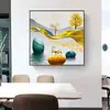 Galería de Arte Restaurante Familia Qiao Pinturas Colgantes, Impresiones Giclée de Arte de Alta Gama, Pinturas Modernas de Lujo Ligero, Arte de Pared para Decoración de Dormitorio y Comedor