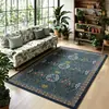 Alfombra grande con tema floral Alfombra con patrón de plantas retro Alfombra gruesa resistente al desgaste para sala de estar de casa fuente