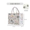 Bolsa de Lona Azul Claro Revestida Impermeável Bolsa de Compras Fivela Escondida Bolsa Tote de Lona Grande Capacidade Bolsa de Mão Bolsa de Lona Personalização