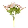 Mini Ramo Artificial de Flores de Rosa Maca, Flores de Seda de Brotes de Té Copo de Nieve Estilo Coreano, Ramo de Boda, Accesorios para Estudio Fotográfico y Sesión en la Costa