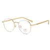Gafas anti-luz azul para niños, venta al por mayor, marco de metal, silicona, protección ocular, lentes planas para hombres y mujeres, niños con marco de miopía