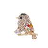 Broche de pájaro urraca de alta gama, estilo japonés, bonito, antideslumbrante, personalizado, de alta gama, para traje, alfiler colorido, accesorios de ramillete.