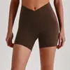 Pantalones Cortos de Yoga de Cintura Alta Transfronterizos Europeos y Americanos, Pantalones Deportivos Ajustados para Mujer que Realzan los Glúteos de Melocotón, Venta al por Mayor