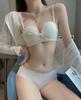 Diseño Original Pecho Pequeño Llamativo Ropa Interior Japonesa de Chica Dulce Sin Costuras Sin Aros Recogido Cómodo Sujetador de Mujer