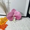 Flor Artificial Grande Phalaenopsis Película de Impresión 3D Cabeza de Flor Furoshiki Recuerdo Caja de Regalo DIY Decoración Flor para Zapato Tocado