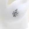 Aretes Fengtai F136 de Aleación de Titanio con Forma de Hoja y Circonita, Labret Fengtai G23 de Titanio con Rosca Interna, Joyería para Piercings Corporales