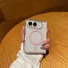 Adecuado para iPhone 18 DUO, funda plegable de alta transparencia para teléfono, cubierta abatible magnética 2 en 1 de acrílico para Apple