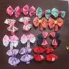 Nuevo clip para el pelo dulce para niños, lazo de tela con estampado, clip para el pelo, bolsa completa, clip BB de tela, accesorios para el pelo brillantes, venta al por mayor