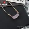 Collar de Cadena Curva con Piedra Ojo de Gato Iridiscente Natural, Sonrisa, para Clavícula de Mujer, Cuerda Trenzada Hecha a Mano, Collar de Diseño de Alta Gama al por Mayor