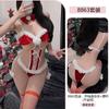 Yiyue Atuendo Navideño Original Ropa Interior Sexy Mono Sexy Abierto con Cordones Talla Grande Uniforme Pijama de Tentación 8863