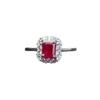 Anillo de Rubí Natural Popular al por Mayor de Fábrica Plata S925 Incrustado Piedra Principal 4*5 Joyería de Lujo Venta Directa de Fábrica