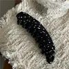Elegante Casual, Pinza Banana de Lunares a Cuadros Envuelto en Tela, Pinza Retorcida para Cola de Caballo Estampado de Leopardo, Pinza para el Cabello en la Parte Posterior de la Cabeza