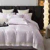 2026 Nuevo Estilo Tela Tencel Bordado Floral Conjunto de Cuatro Piezas Verano Conjunto Bordado de Tencel
