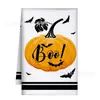 Paño de cocina bestseller transfronterizo para Halloween con estampado de calabaza y fantasma, paño de cocina con ambiente festivo de Halloween, toalla de mano
