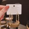 Pendientes de aro con textura de color, nuevos de verano, estilo coreano, elegantes, personalizados, de Internet, ligeros, de lujo, con aguja de plata s925.