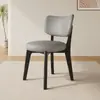 Cadeira de Jantar em Madeira Maciça Casa Moderna Estilo Creme Cadeira Estofada Banqueta de Jantar Hotel Negociação Leve Luxo Encosto Cadeira de Jantar