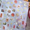 Pegatinas para Uñas Año Nuevo Festival de Primavera Año del Caballo con Relieve Dorado y Plateado, Riqueza Instantánea y Fortuna Pegatinas para Uñas DIY