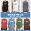 Camiseta sin mangas de algodón puro para hombre, chaleco deportivo de verano con estampado de letras, sudadera de baloncesto y fitness