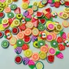 Simulación rodaja de fruta de 1 cm rodaja de fruta grande rodaja de fruta de arcilla blanda rodaja de fruta de arcilla blanda masa de pegamento de crema accesorios de pastel de simulación