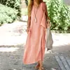 Nuevos vestidos de talla grande para mujer, estilo europeo y americano transfronterizo, vestidos de verano de algodón y lino, modernos y ajustados