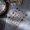 Calcomanías de Uñas Diamante Escocés otoño e invierno marrón delgadas resistentes populares en internet relieve calcomanías para uñas autoadhesivas de larga duración