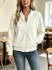 Chaqueta retro a rayas transfronteriza europea y americana 2026, cuello de béisbol con cremallera, casual, hombros caídos, corte holgado para mujer