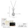 Collar Transfronterizo de Moissanita Plata de Ley S925 Colgante de Gota de Agua Collar de Gama Alta Cadena para Clavícula de Lujo Ligero Venta Directa de Fábrica