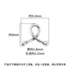 Accesorios de Plata de Ley Anillo de Herradura de Plata S925 Colgante Pequeño Antiguo Anillo en Forma de U Tailandia Chiang Mai Plata Hecha a Mano Accesorios de Cuentas Espaciadoras para Bricolaje