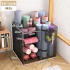 Cesta de Almacenamiento para Esterillas de Yoga, Estante de Almacenamiento para Equipos Deportivos y de Fitness en Casa, Estante de Almacenamiento Doméstico para Rellenar Espacios para Bádminton y Baloncesto