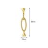 Collar Marquise Chapado en Cobre Oro Real 18K con Cierre de Perla Accesorios de Joyería DIY, Estilo Lujo Ligero, Joyería de Moda para el Día a Día
