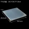 Caja de embalaje de plástico transfronteriza de 1.5 cm, caja cuadrada de plástico PP para piezas de joyería, caja plana de Amazon, caja de almacenamiento rectangular transparente